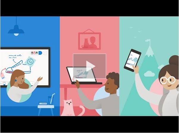 Microsoft Whiteboard Demo Video describing Collaboration using Microsoft Whiteboard